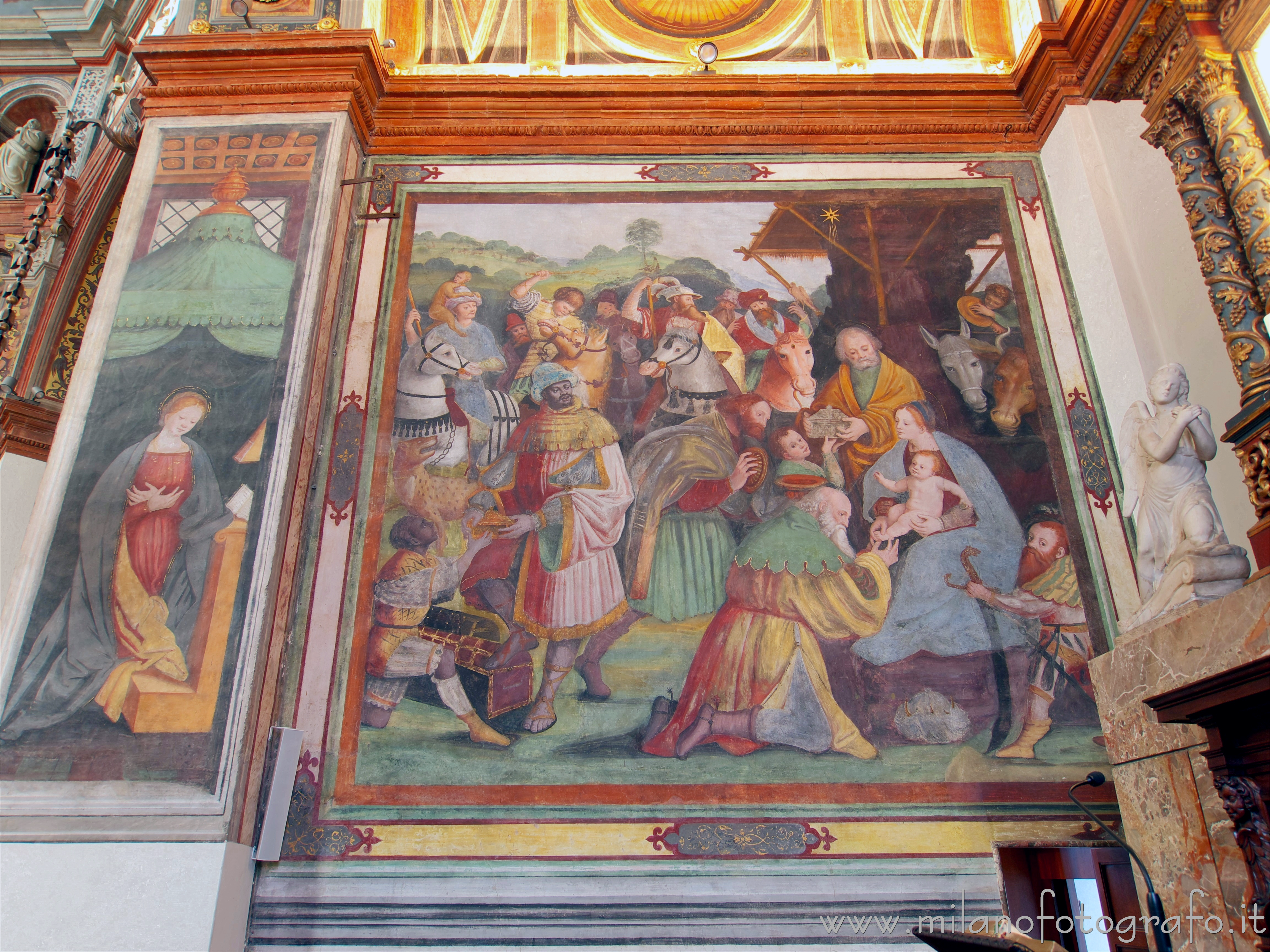 Busto Arsizio (Varese, Italy) - Adoration of the Magi in the Sanctuary of Saint Mary at the Square